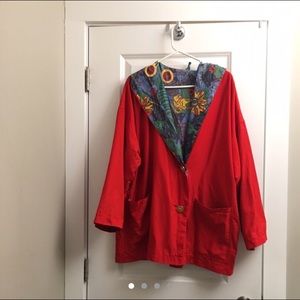 Vintage red reversible light jacket
